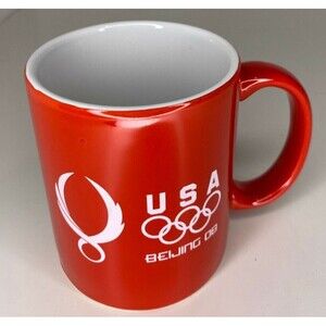 Beijing 2008 Olympics Coffee Cup Mug Red Ceramic New Officially Licensed